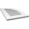 Ekena Millwork Quarter Round Top Right Surface Mount PVC Gable Vent w/ 3-1/2"W x 1"P Standard Frame, 16"W x 26"H GVPQR16X2601SN - alternate 3